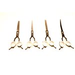 4 piece scissor set 6.5" 440c orange case