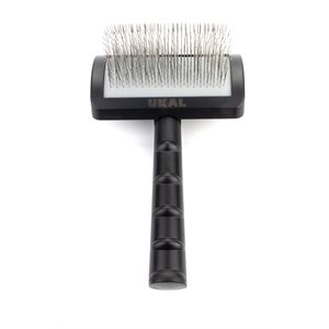 Black Curved 25mm Soft Pins Slicker Brush