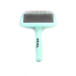 Large Mint Green Air Cushion Slicker Brush with Soft Pins