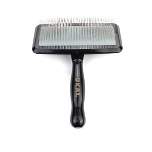 Large Black Air Cushion Slicker Brush with Soft Pins