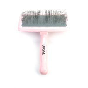 Large Pink Air Cushion Slicker Brush with Soft Pins