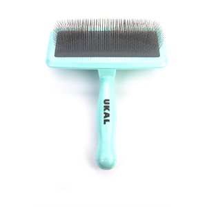 Large Mint Green Air Cushion Slicker Brush with Soft Pins
