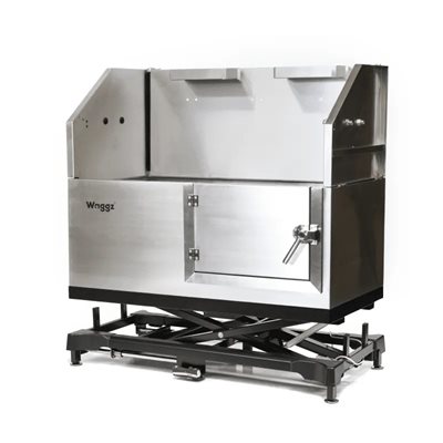 Bain de toilettage Waggz électrique noir 50" - poignée de verrouillage