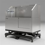 Waggz Electric Grooming Tub Black 60" - Sliding Door