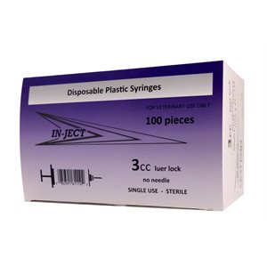 3cc Luer Luck Syringe 100 / Bx
