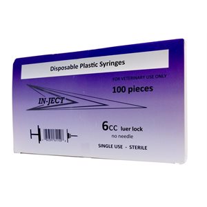 6cc Luer Lock Syringe 100 / Bx