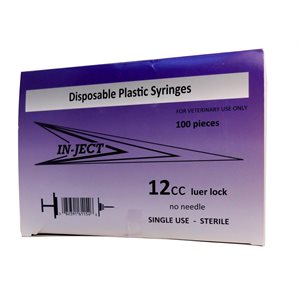12cc Luer Lock Syringe 100 / Bx