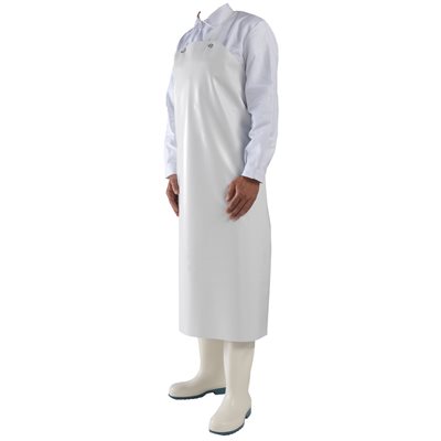 Tablier de laiterie blanc