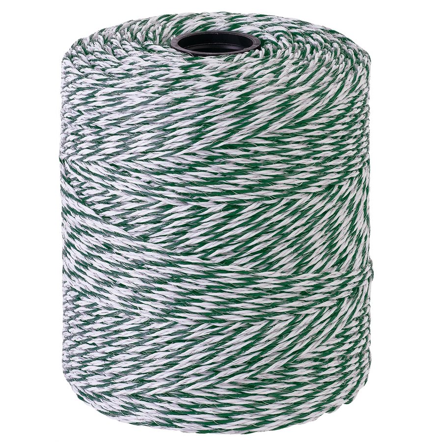 Twisted Green And White Wire 400m