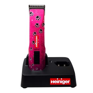 Tondeuse saphir rose sans fil de Heiniger avec 1 batterie