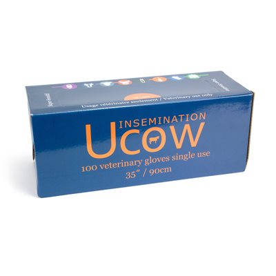 Calving Gloves Super-Sensitive 1.2 mil Orange Box 100