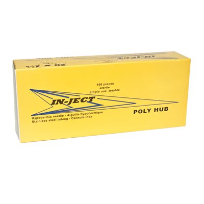 Poly Hub Needle 16g X 1" Box / 100