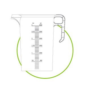 Contenant de plastique graduée 3L